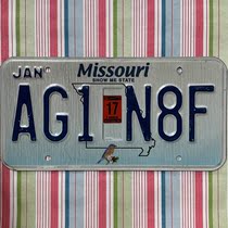 US license plate MissouliMO Missouri AG1-N8F Foreign vintage Dong old photo tin painting decoration