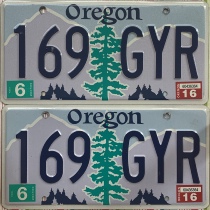 American license plate OregonOR Oregon 169GYR off-road decoration complex antique number letter Wrangler Iron Painting