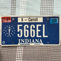 American license plate IndianaIN Indiana 566EL country foreign retro car decoration collection Wrangler