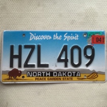 US License plate NorthDakotaND North Dakota HZL-409 Car Culture Vintage Dong Decoration Collection