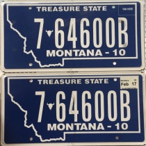 American license plate MontanaMT Montana 7-64600B car culture old photos of the bar decoration