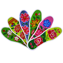  5D cross-stitch insole pure cotton non-fading hand-embroidered insole precision printing men and women fashion cute flowers and plants