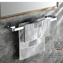 German contemporary L series pure copper double rod towel bathroom towel rack towel bar extended toilet hardware pendant