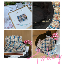 DORA2021ss UK imported high-end tweed blue check fishermans hat