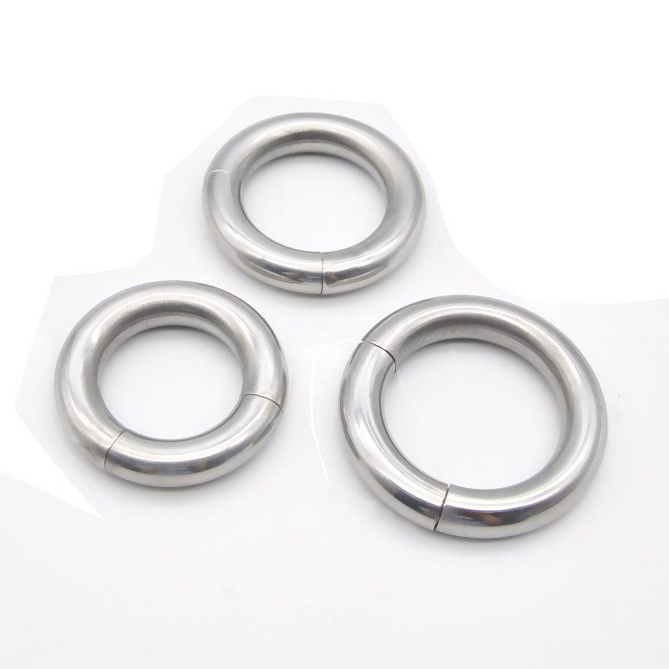 Men's Stainless Steel Metal Scrotum Bondage Bondage Magnet Pendant JJ Ring Adult Supplies