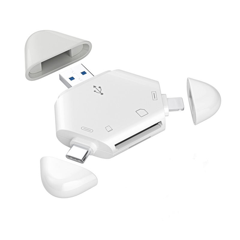 Camera Three-In-One High-Speed Card Reader, Magnetic Sd Tf, Suitable for Apple Type-C Mobile Phones, Computers and Tablets Otg