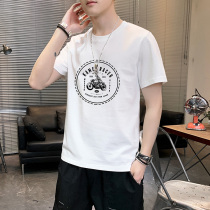 Mens half-sleeve casual clothes Hong Kong fashion trend brand ins loose cotton summer short-sleeved t-shirt men 2020 new