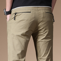 2020 new mens casual pants spring and summer business work pants young and middle-aged loose straight pants mens Korean version
