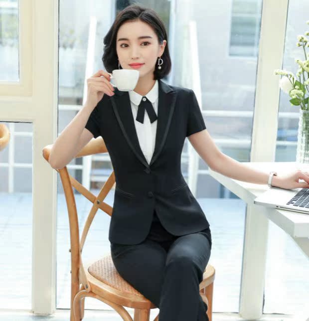 1507 vần điệu 2019 mùa xuân và mùa hè Váy ngắn tay chuyên nghiệp dành cho nữ - Business Suit vest nữ đẹp