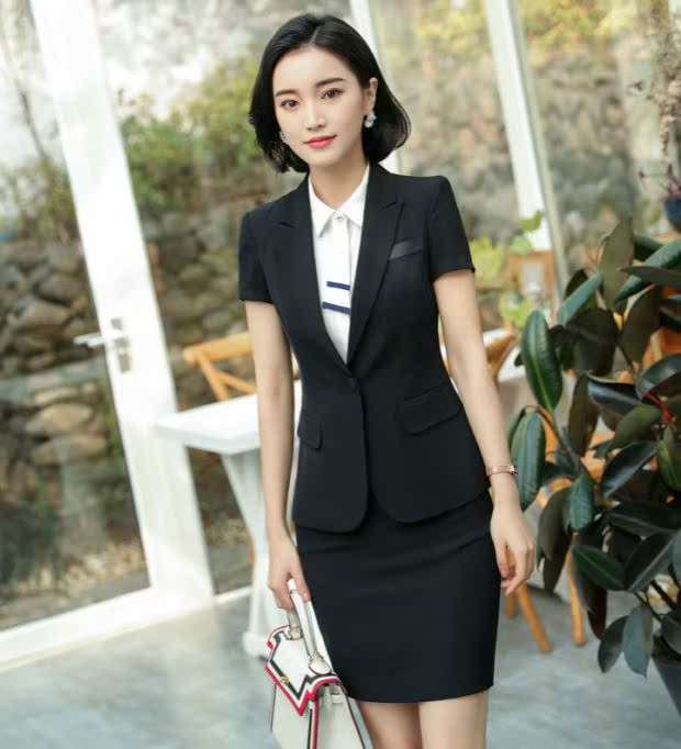508 vần điệu 2019 mùa xuân và mùa hè Váy ngắn tay chuyên nghiệp mặc quần yếm nữ thời trang phù hợp với áo khoác - Business Suit mẫu vest nữ đẹp 2021