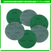 Promotion Velvet Quality Green Disc Sand Paper Green Dry Frosted Paper Green Flocking 5 Inch 125mm Can Set