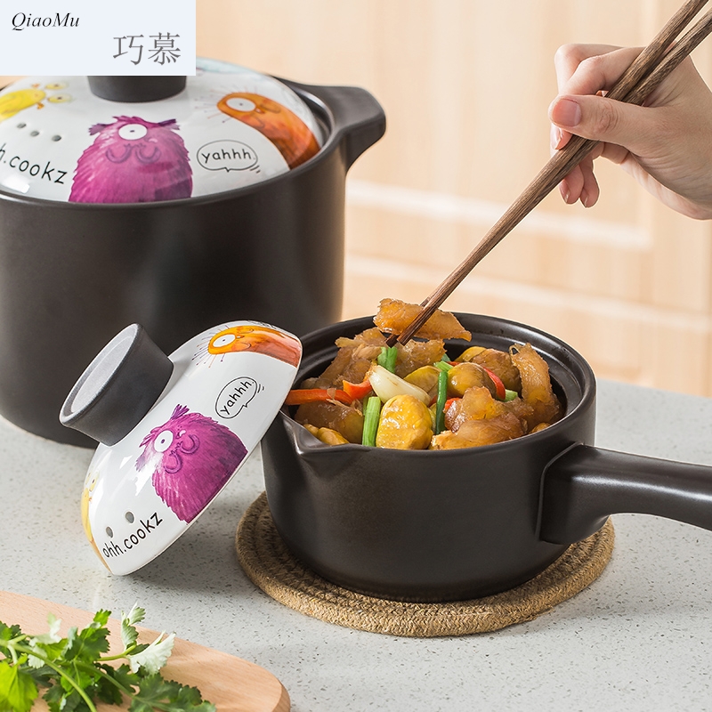 Qiam qiao mu Japanese high - temperature curing soup pot ceramic casseroles, porridge and small casserole household flame gas soup pot