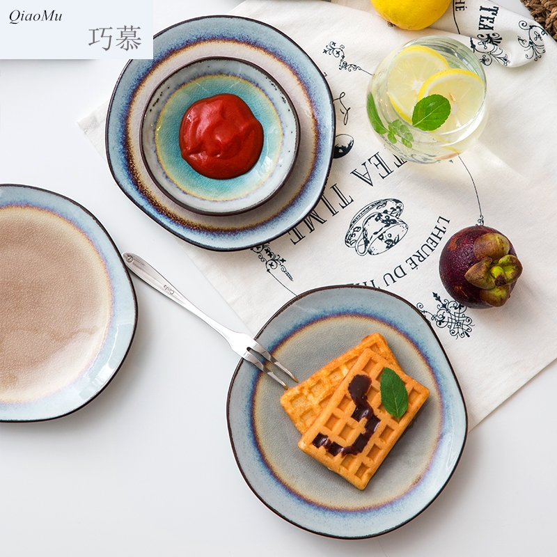 Qiam qiao mu creative western - style porcelain snack dish of sauce dish snack plate ipads plate off the squadron of Norway