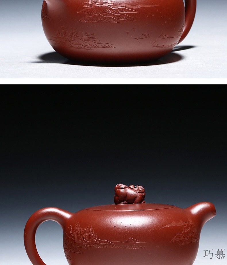 Qiao mu YM yixing undressed ore ceramic tea pot - famous pure checking pot of kung fu tea set to look dahongpao