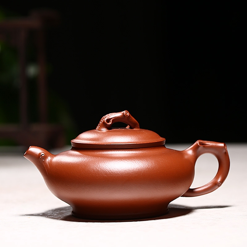 Qiao mu YM authentic yixing ores are it by the manual teapot tea service request of peach from running