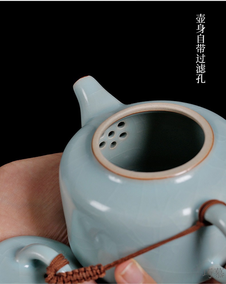 Qiao mu PMZ day cyan porcelain small teapot kung fu tea set your up on single pot can keep checking ceramic