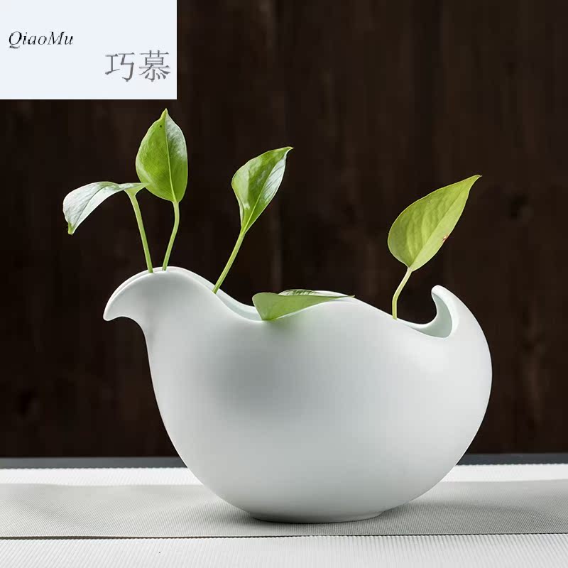 Qiao mu CMJ ceramic tea to wash to large household writing brush washer num jar longquan celadon flower pot tea tea taking of spare parts