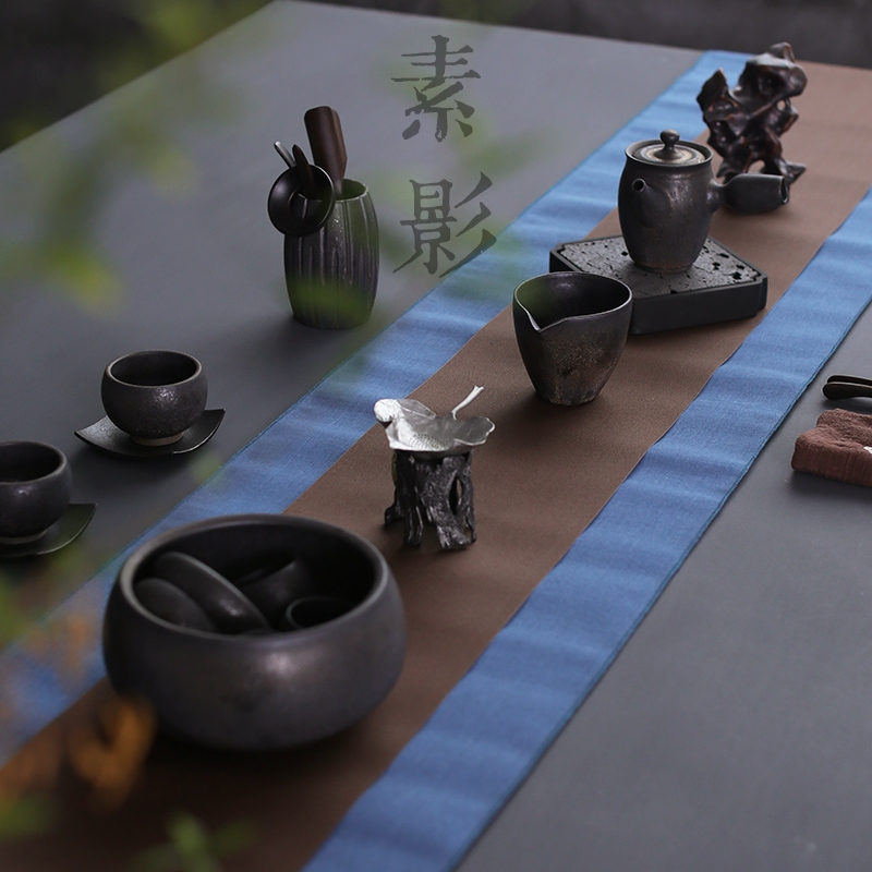 Qiao mu high temperature ore clay gold coarse pottery tea to wash to large bowl kung fu tea set ceramic cup thickening tank washing