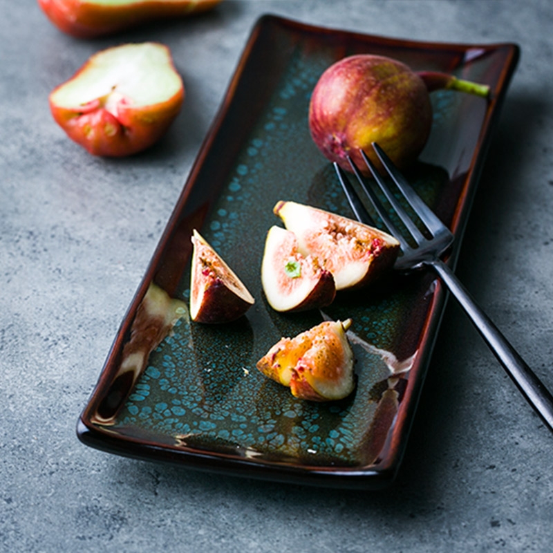 Qiao mu DY European - style ceramics sushi plate gradient strip dish plate creative dinner plate home sweet dessert plates