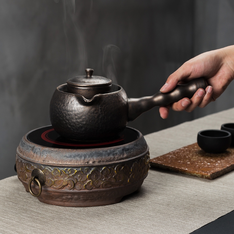 Qiao mu ceramic boiling tea ware black tea kettle side spend pot of Japanese teapot household electric heating electric TaoLu the teapot