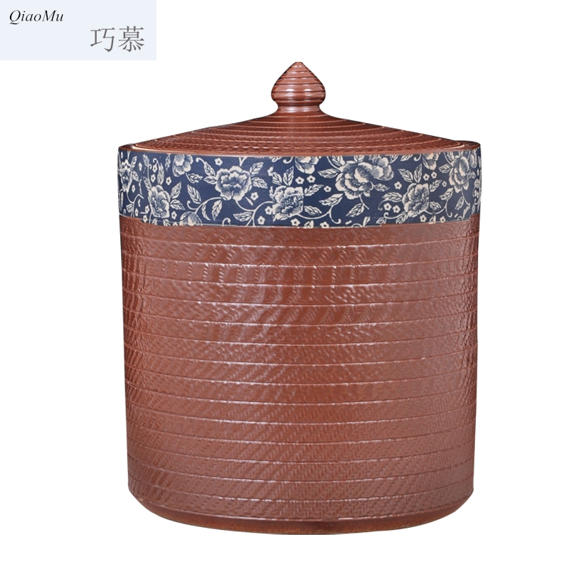 Qiao mu ceramic moistureproof insect - resistant barrel ricer box meter box storage tank cylinder pickles meat cylinder water tank caddy fixings altar