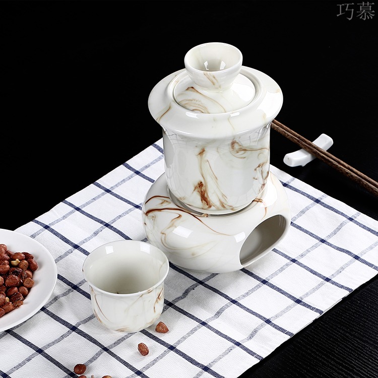 Qiao mu ceramic Chinese half jins of warm wine liquor cup hot hip home cooking wine warm hip flask temperature wine pot hot wine