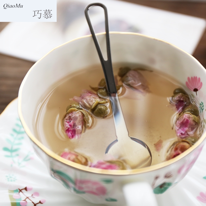 Qiao mu European high ipads porcelain fine ceramic coffee cups and saucers suit small broken flower of rural wind English afternoon tea cups