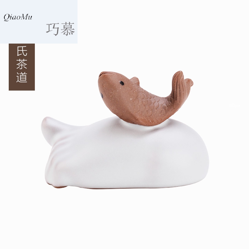 Qiao mu SU tea kungfu tea accessories your up porcelain can open tea pet furnishing articles creative play