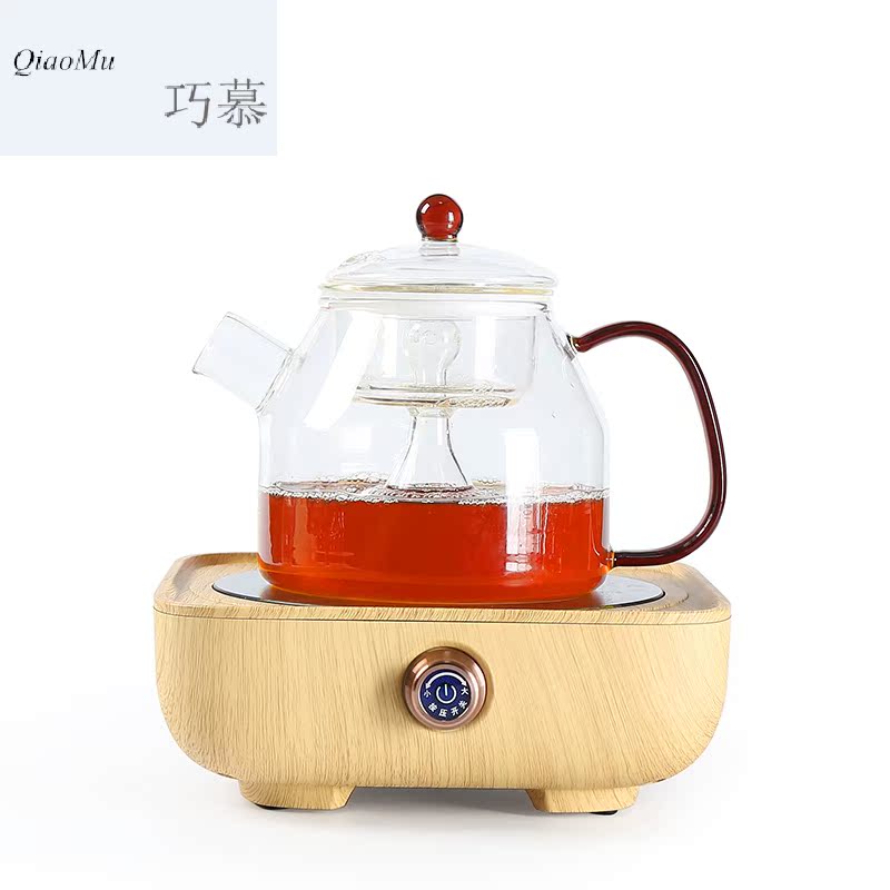 For household contracted electricity TaoLu refractory glass boiled tea set transparent mercifully tea steam pot