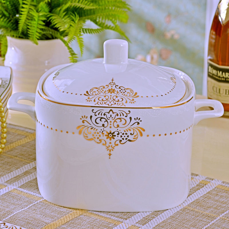 Qiao mu dishes suit jingdezhen ceramic tableware suit informs the European creative combination of ceramic dishes