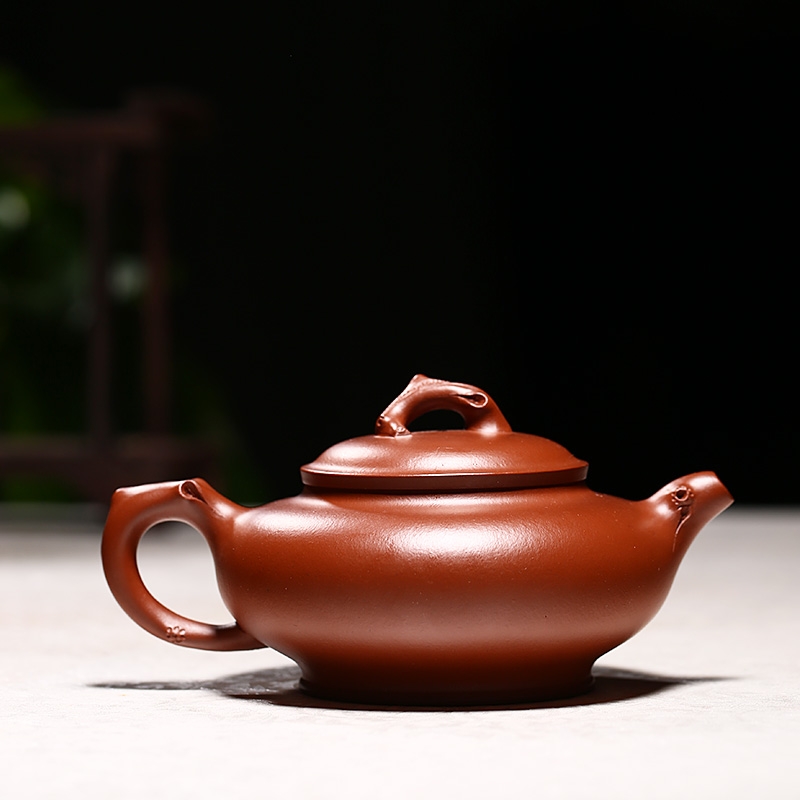 Qiao mu YM authentic yixing ores are it by the manual teapot tea service request of peach from running