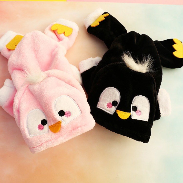 Qiao Mu chó quần áo thú cưng quần áo Teddy Bomei luật chiến đấu mèo mùa thu và mùa đông dày bốn chân thay đổi chim cánh cụt - Quần áo & phụ kiện thú cưng áo mèo