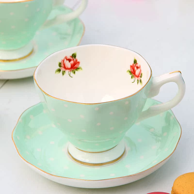 Qiao mu coffee cup suit European ipads China English afternoon tea tea coffee cups and saucers ceramic tea cup small key-2 luxury