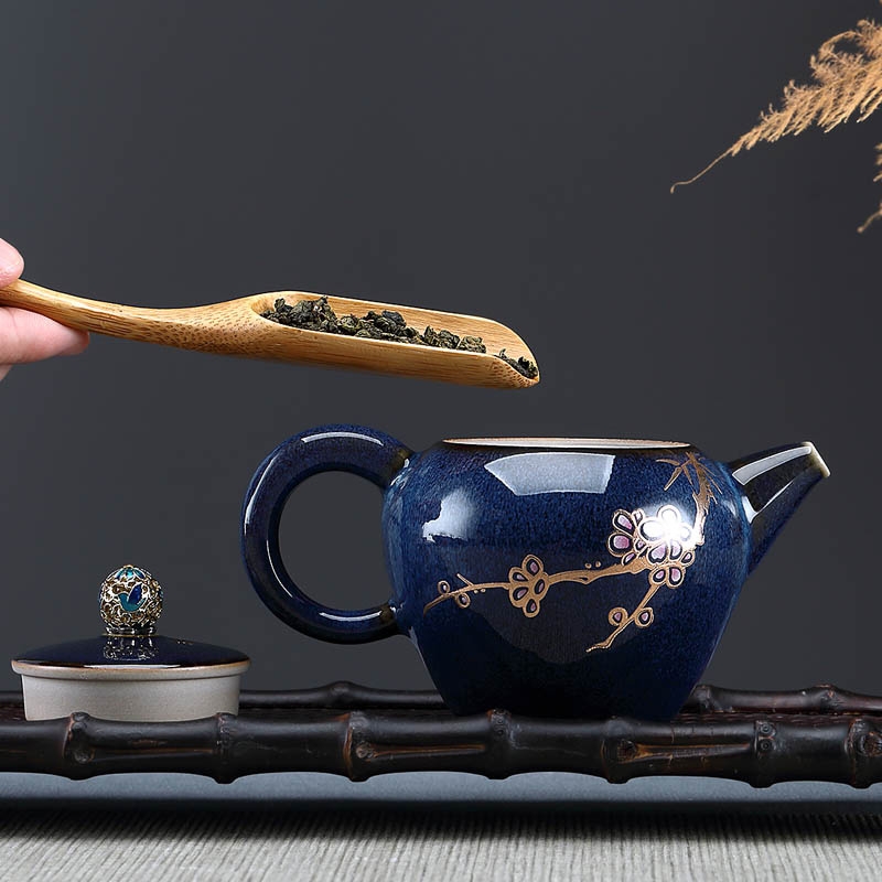 Qiao longed for a whole set of Taiwan FengZi ceramic tea cup side the household contracted teapot kung fu tea tureen