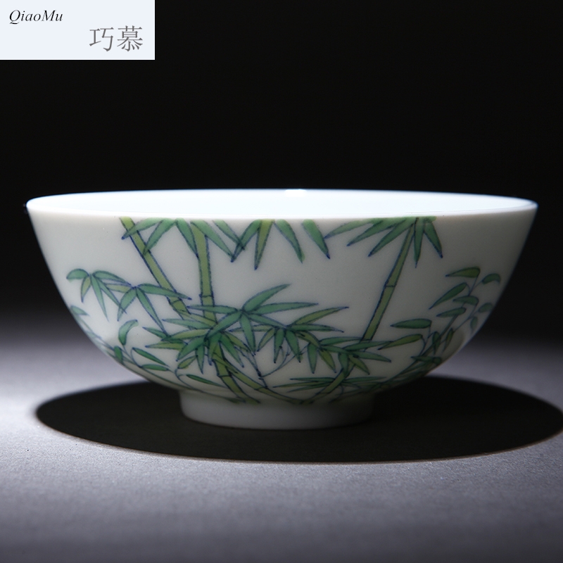 Qiao mu bamboo JYD ceramic tea cup antique tea cup personal master cup jingdezhen kung fu tea bowl