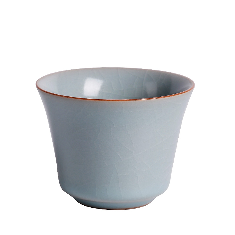 Qiao mu PMZ your up kung fu tea cup day cyan slicing ceramics single pure manual you can raise individual cup