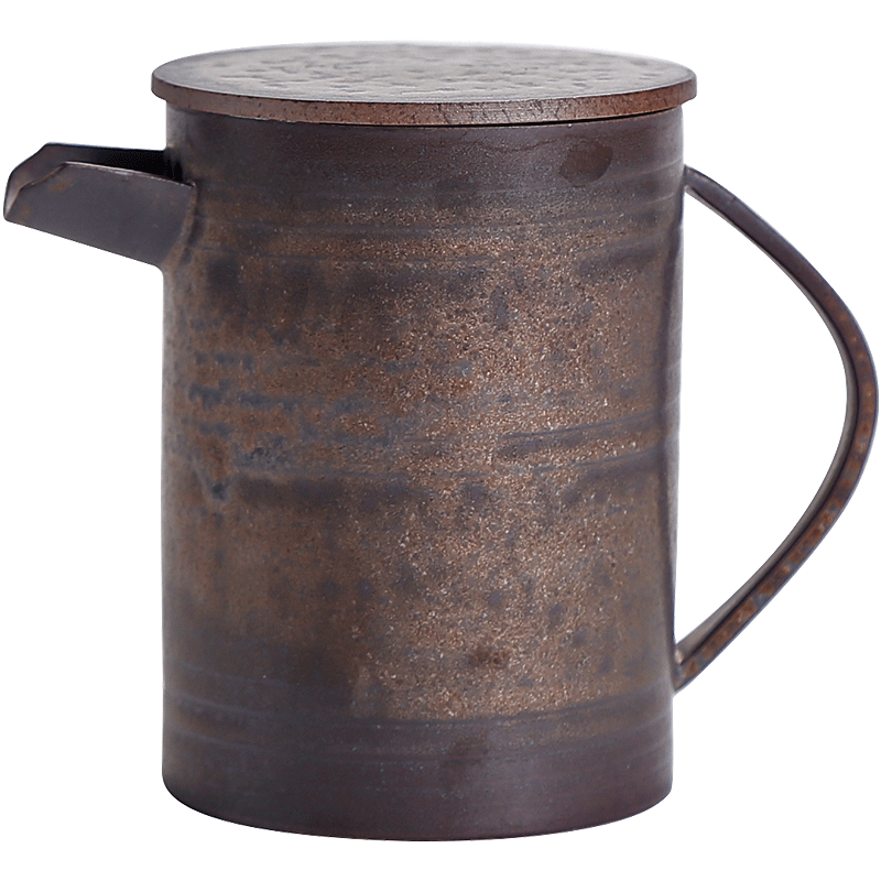 Qiao mu PMZ coarse pottery imitation copper and gold retro Japanese half expressions using kung fu tea set of the filter tea teapot single pot of tao