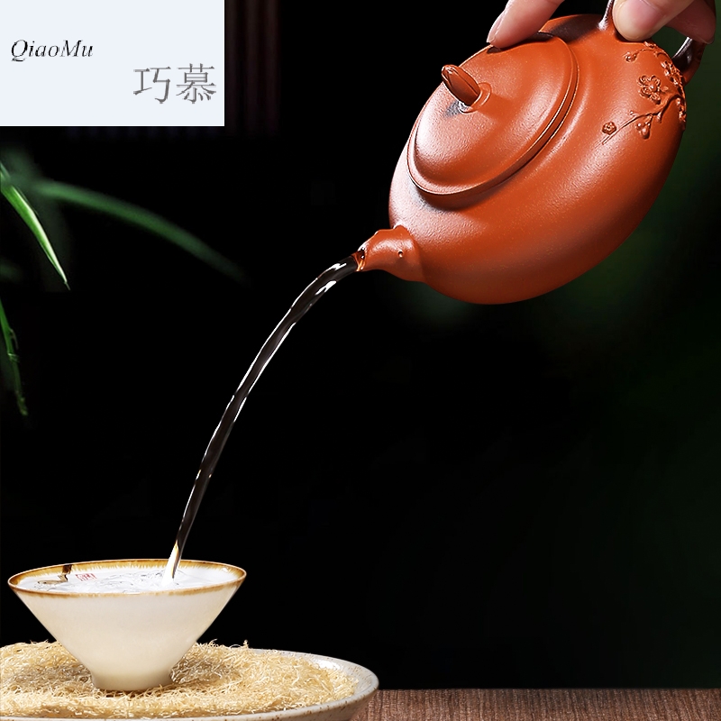 Qiao mu HM famous yixing pure manual it undressed ore mud household kung fu zhu teapot tea kettle