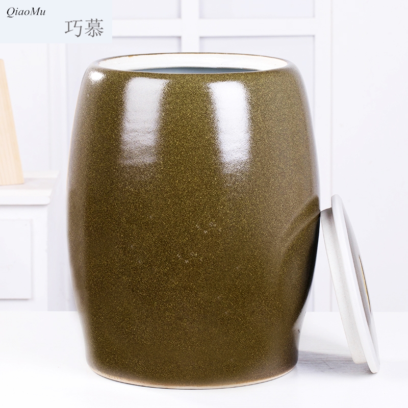 Qiao mu jingdezhen ceramic ricer box barrel 30 jins of large capacity storage bins with cover seal storage tank with moisture