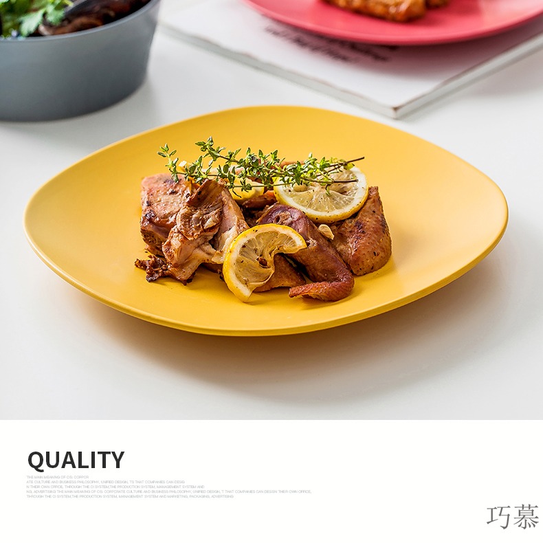 Qiam qiao mu Nordic suit contracted ceramic tableware porcelain bowl dish bowl chopsticks (combination dishes set