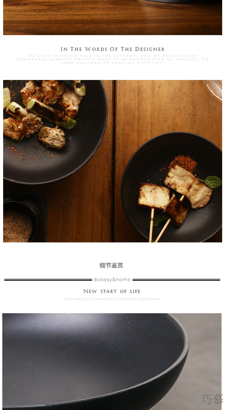 Qiao mu creative Japanese ceramics high dish home snack dish restaurant dish pastry dishes dessert dish bowl
