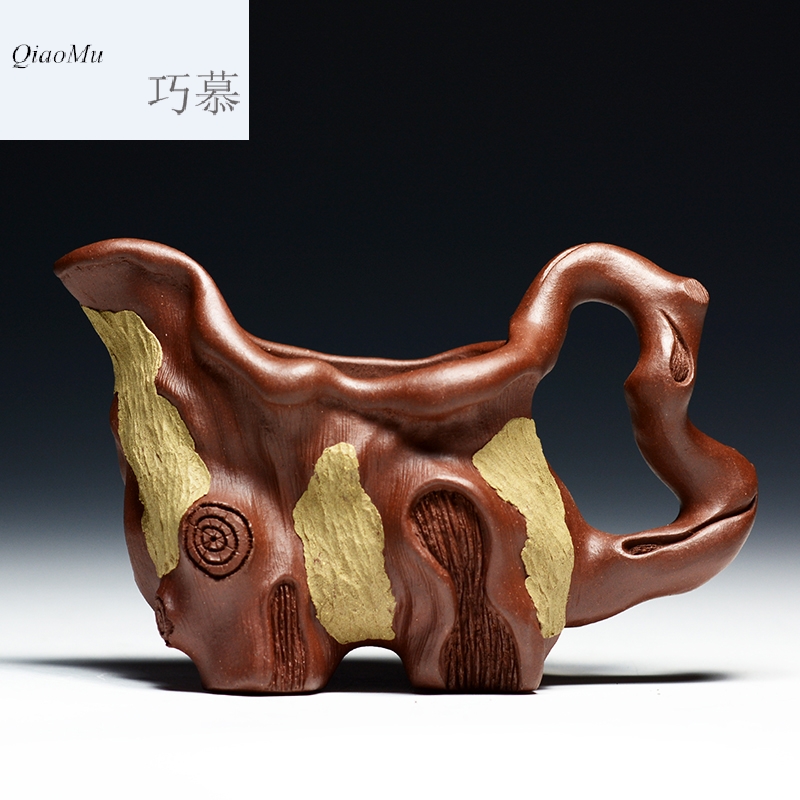 Qiao mu more reasonable QD yixing purple sand cup stump its heat - resistant kung fu tea tea and a cup of tea is tea