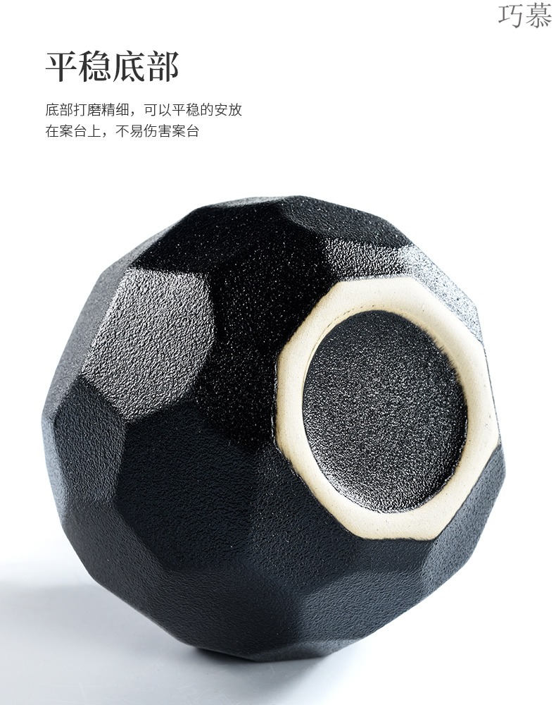 Qiao mu household kung fu tea accessories coarse pottery POTS of small ceramic portable black pottery tea pot