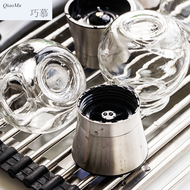 Qiao mu pepper mill, the kitchen stainless steel spice bottles manual rotary mill ceramic core