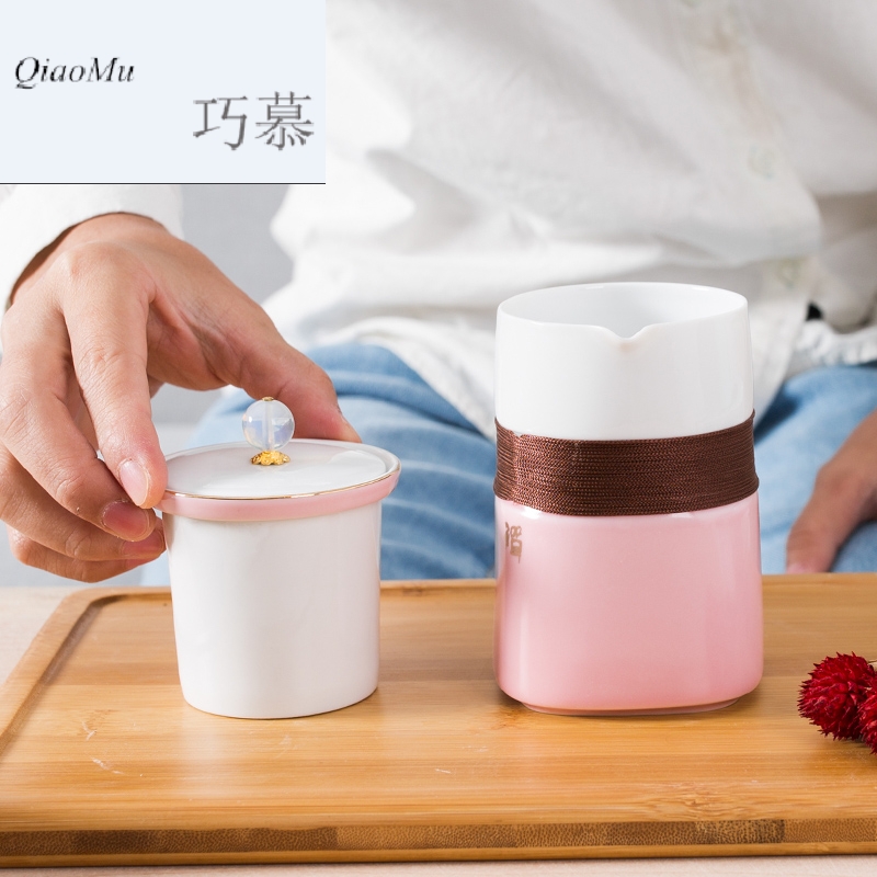 Qiao mu creative ceramic crack of mercifully cup with cover filter tank cup tea cup personal cup of office