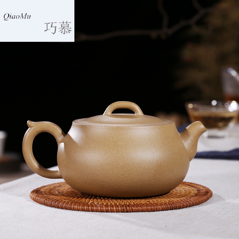 Qiao mu HM yixing undressed ore it all hand famous collection office period of mud lotus seed pot teapot tea set