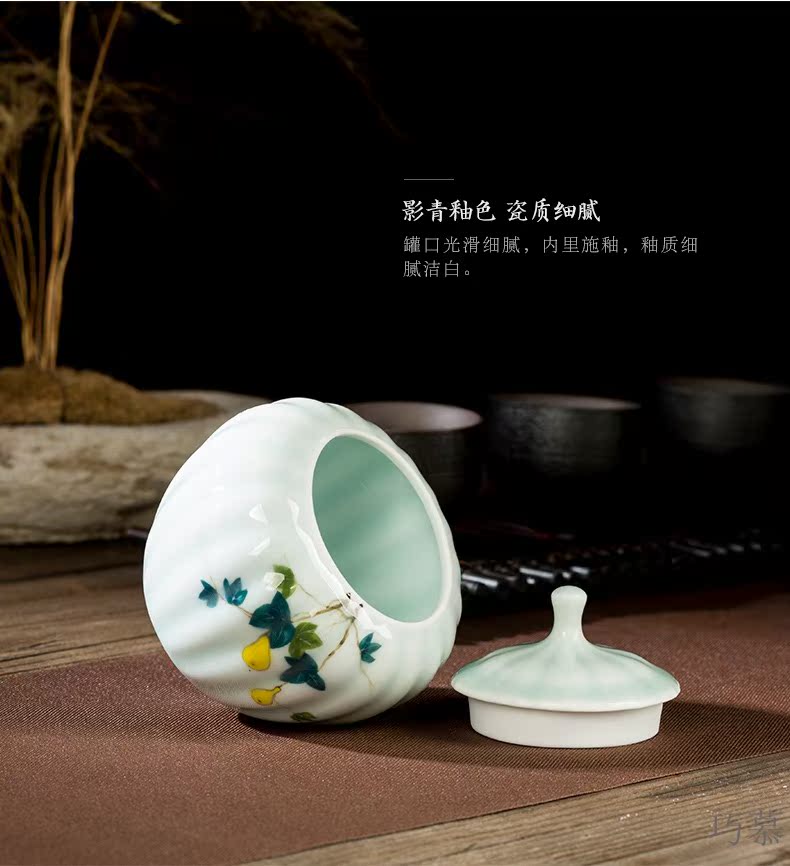 Qiao mu CMJ caddy fixings warehouse sealed storage storage POTS jingdezhen hand - made ceramic tea pu 'er tea can travel