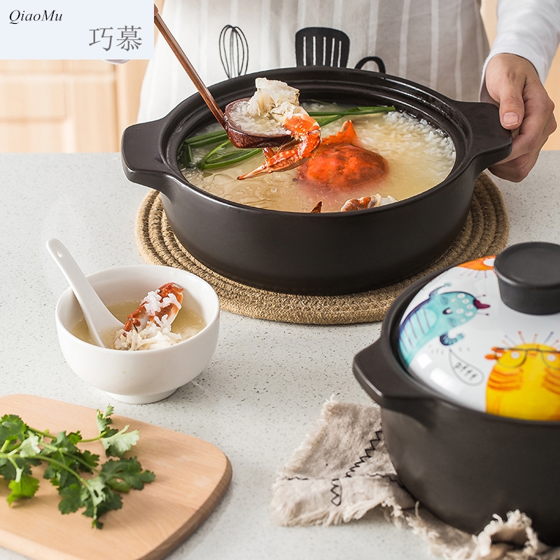 Qiam qiao mu Japanese high - temperature curing soup pot ceramic casseroles, porridge and small casserole household flame gas soup pot