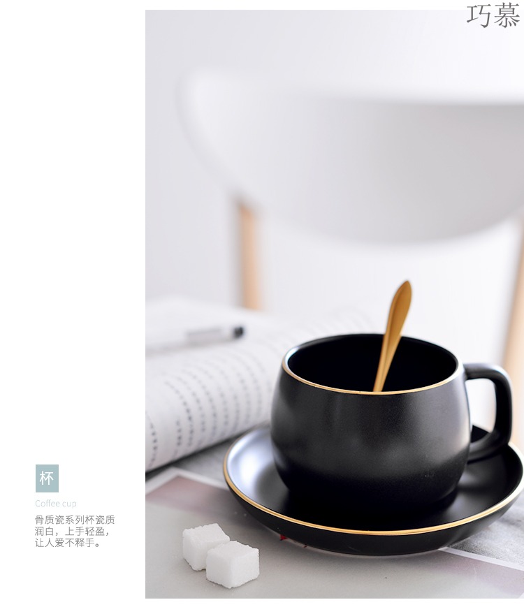 Qiao mu ins Nordic coffee cup set ceramic coffee cups and saucers contracted up phnom penh office afternoon tea household spending