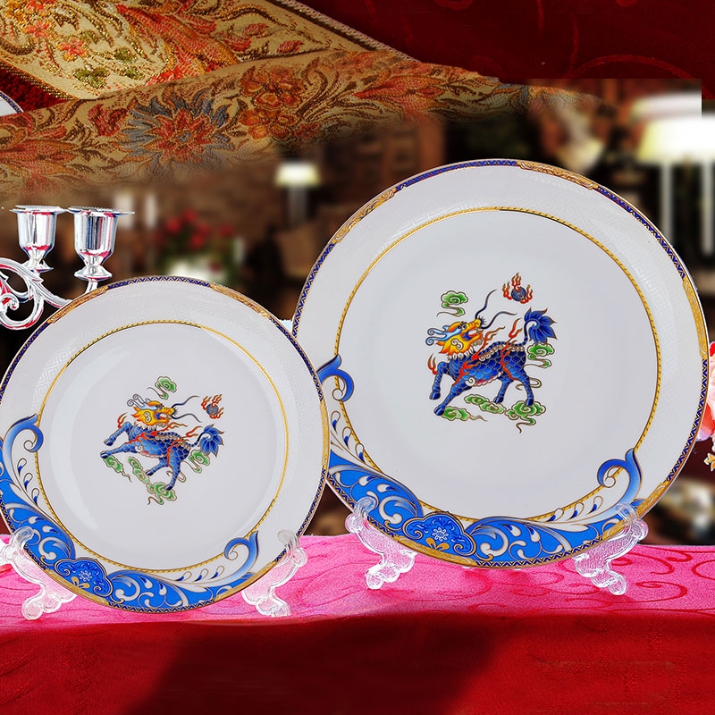 Qiao mu dishes suit 58 head up phnom penh ipads porcelain of jingdezhen ceramics tableware suit household combination dishes chopsticks